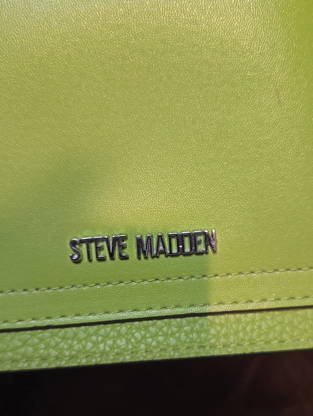 Steve Madden Neon Green Top-Handle Satchel, 11x7x4